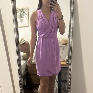 Purple TOBI Mini Sleeveless Wrap Dress